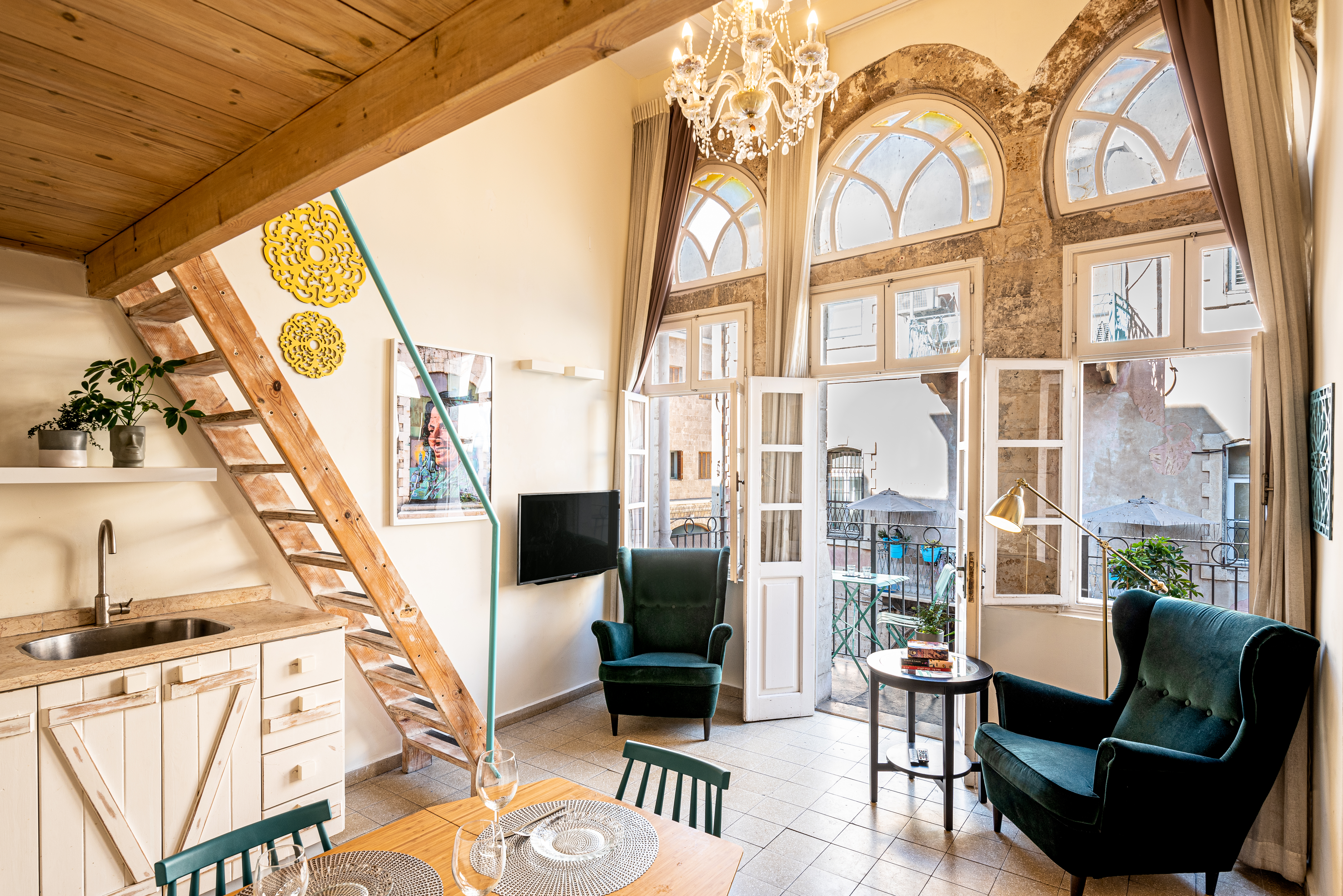 Listing 1 Old Jaffa's Clock Tower Apartment with Balcony Loginn Autonomous Hotels